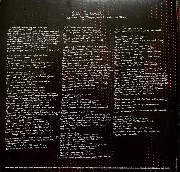 Taylor Swift – Red (Taylor's Version) (4xLP) LP vinyl record, image 2 of 10