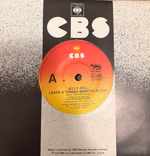 Billy Joel – Leave A Tender Moment Alone 7" vinyl record, image 1 of 2