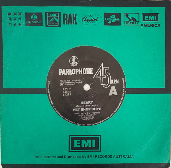 Pet Shop Boys – Heart 7" vinyl record, image 1 of 4