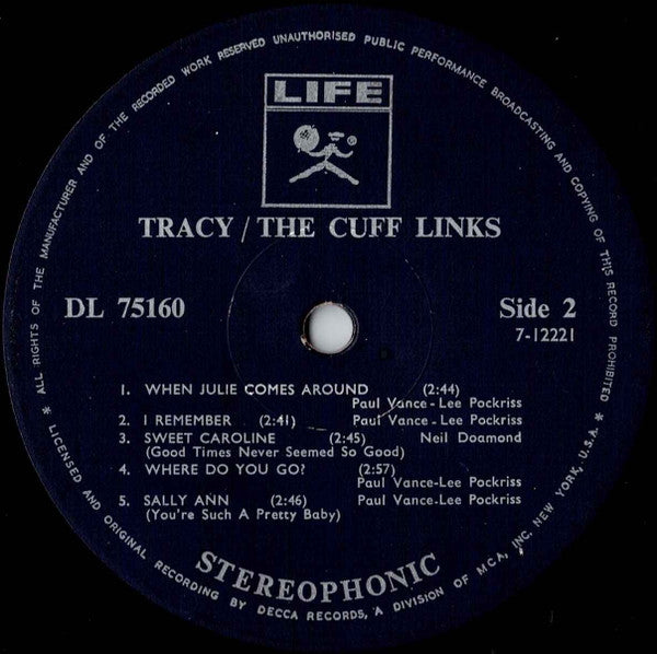 The Cuff Links – Tracy LP vinyl record, image 4 of 4
