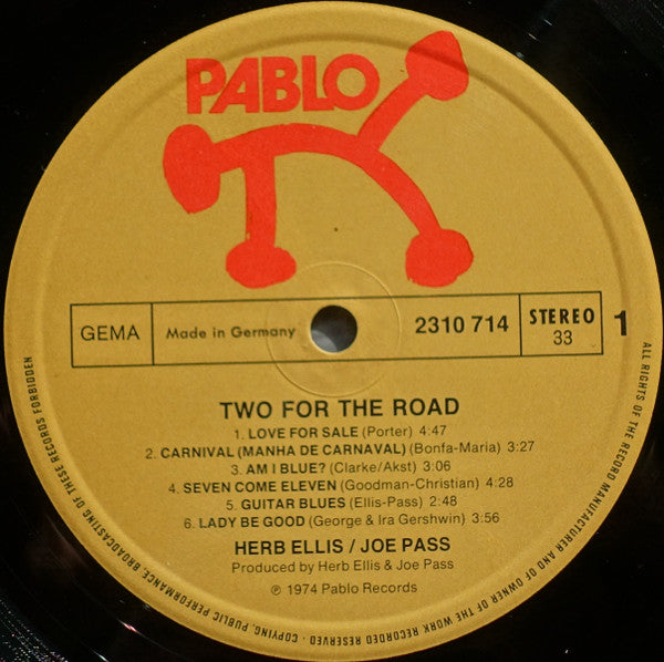 Herb Ellis, Joe Pass – Two For The Road LP vinyl record, image 3 of 5