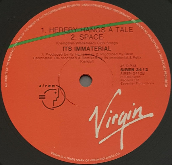 It's Immaterial – Space, He Called From The Kitchen.... 12" vinyl record, image 4 of 4