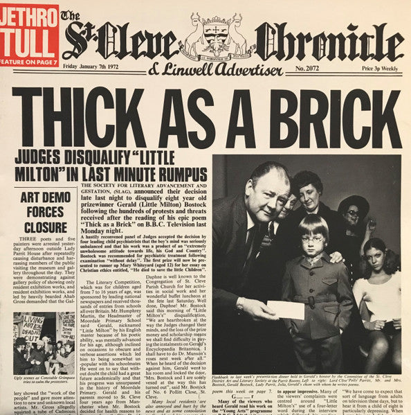 Jethro Tull – Thick As A Brick LP vinyl record, image 1 of 4
