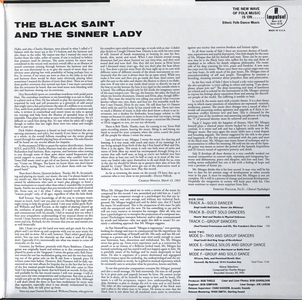 Charles Mingus – The Black Saint And The Sinner Lady LP vinyl record, image 3 of 10