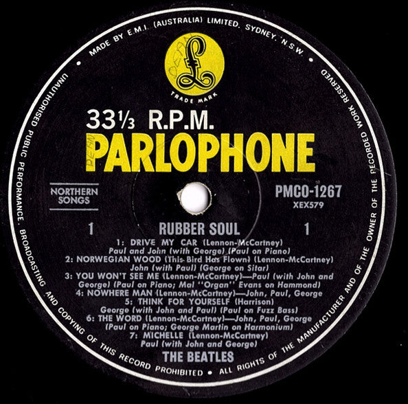 The Beatles – Rubber Soul LP vinyl record, image 3 of 4