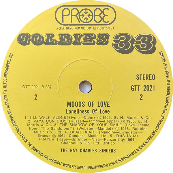 The Ray Charles Singers – Moods Of Love (2xLP) LP vinyl record, image 6 of 8