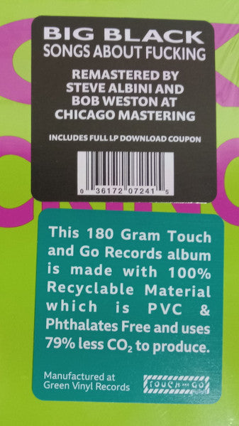 Big Black – Songs About Fucking LP vinyl record, image 3 of 5