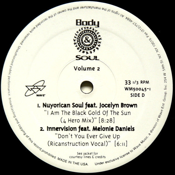 Various – Body & Soul NYC (Volume 2) (3xLP) LP vinyl record, image 8 of 10