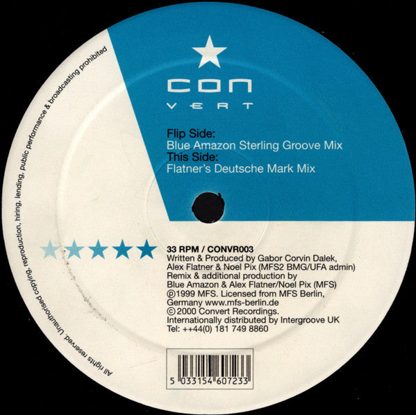 Corvin Dalek – Poundz & Penz (Blue Amazon & Alex Flatner Mixes) 12" vinyl record, image 2 of 4