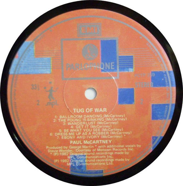 Paul McCartney – Tug Of War LP vinyl record, image 4 of 6