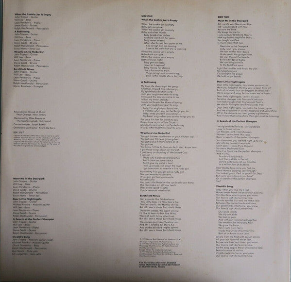 Michael Franks – Burchfield Nines LP vinyl record, image 4 of 4