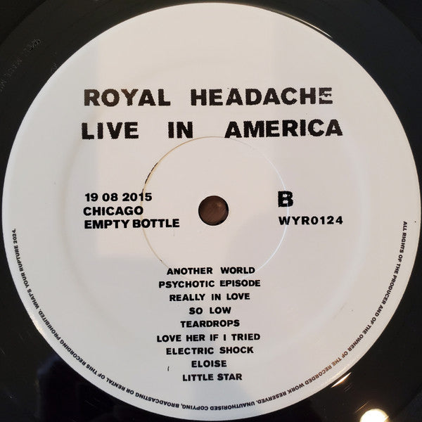 Royal Headache – Live In America LP vinyl record, image 4 of 5
