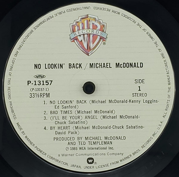 Michael McDonald – No Lookin' Back LP vinyl record, image 3 of 5