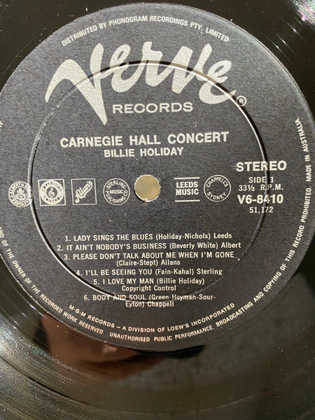 Billie Holiday – The Essential Billie Holiday (Carnegie Hall Concert Recorded Live) LP vinyl record, image 4 of 4
