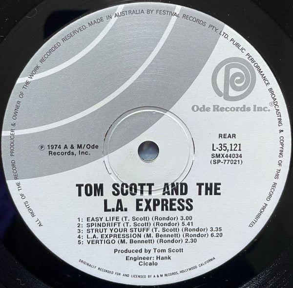 Tom Scott, The L.A. Express – Tom Scott And The L.A. Express LP vinyl record, image 4 of 4