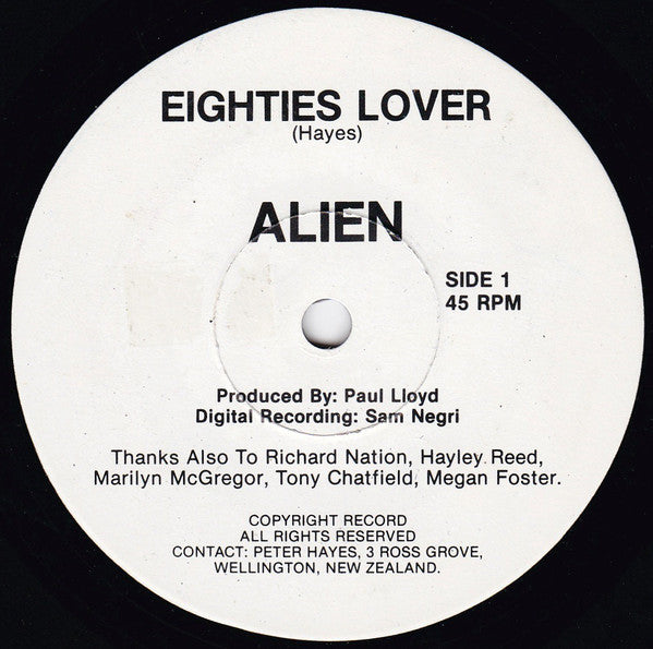 Alien – Eighties Lover 7" vinyl record, image 1 of 2