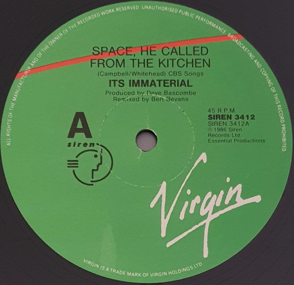 It's Immaterial – Space, He Called From The Kitchen.... 12" vinyl record, image 3 of 4