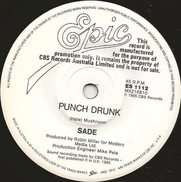 Sade – Is It A Crime? 7" vinyl record, image 4 of 4