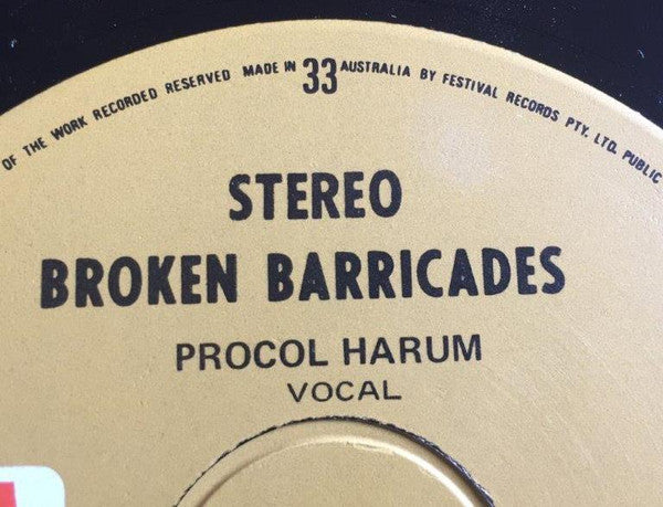 Procol Harum – Broken Barricades LP vinyl record, image 8 of 8