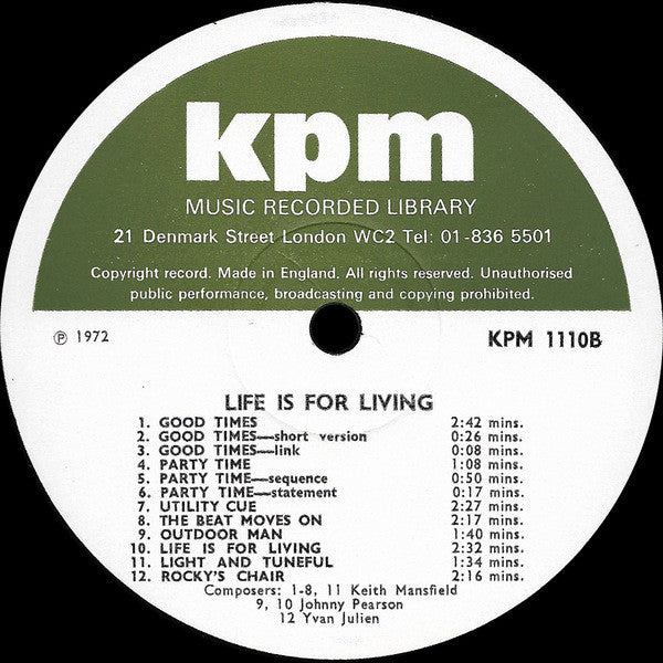 Various – Life Is For Living LP vinyl record, image 4 of 4