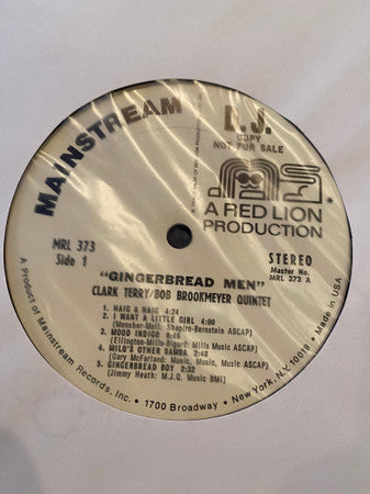 Clark Terry / Bob Brookmeyer Quintet – Gingerbread Men LP vinyl record, image 2 of 2