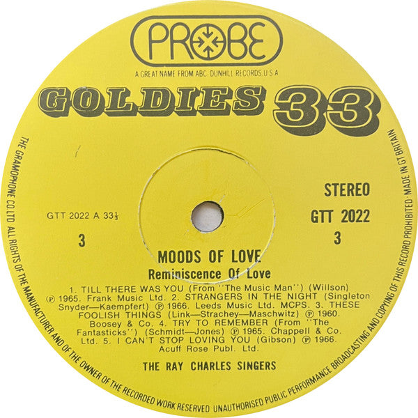 The Ray Charles Singers – Moods Of Love (2xLP) LP vinyl record, image 7 of 8