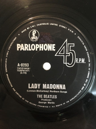 The Beatles – Lady Madonna 7" vinyl record, image 1 of 2