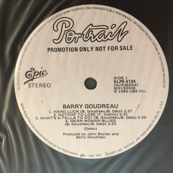 Barry Goudreau – Barry Goudreau LP vinyl record, image 3 of 6