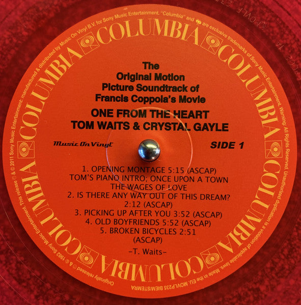 Tom Waits, Crystal Gayle – One From The Heart (The Original Motion Picture Soundtrack Of Francis Coppola's Movie) LP vinyl record, image 3 of 6