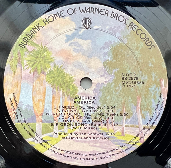 America – America LP vinyl record, image 4 of 4