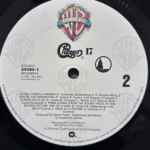 Chicago – Chicago 17 LP vinyl record, image 4 of 7