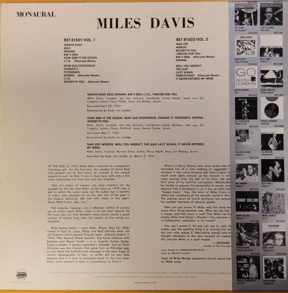 Miles Davis – Volume 1 LP vinyl record, image 2 of 6