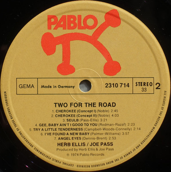 Herb Ellis, Joe Pass – Two For The Road LP vinyl record, image 4 of 5