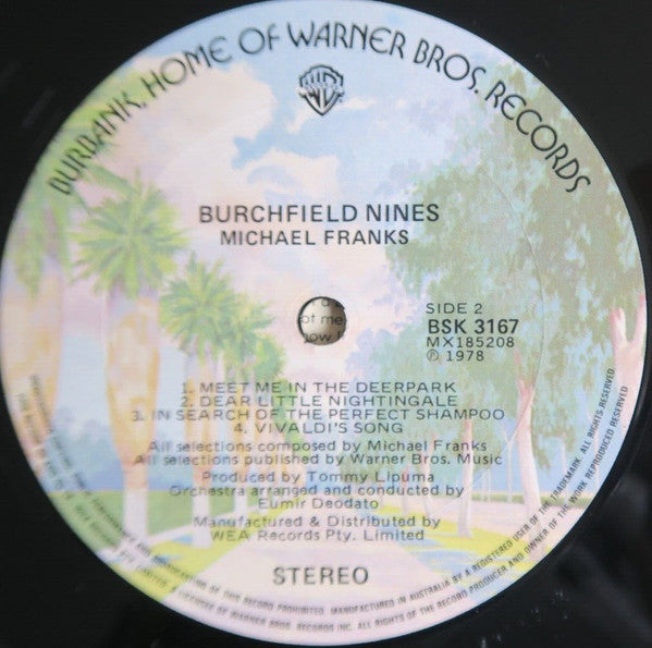 Michael Franks – Burchfield Nines LP vinyl record, image 3 of 4