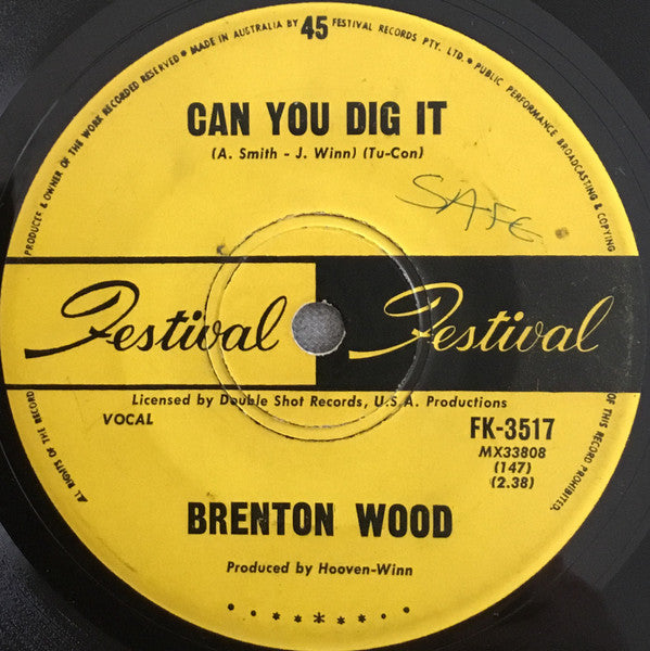 Brenton Wood – Great Big Bundle Of Love / Can You Dig It 7" vinyl record, image 2 of 2