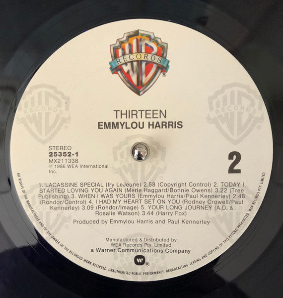 Emmylou Harris – Thirteen LP vinyl record, image 4 of 4