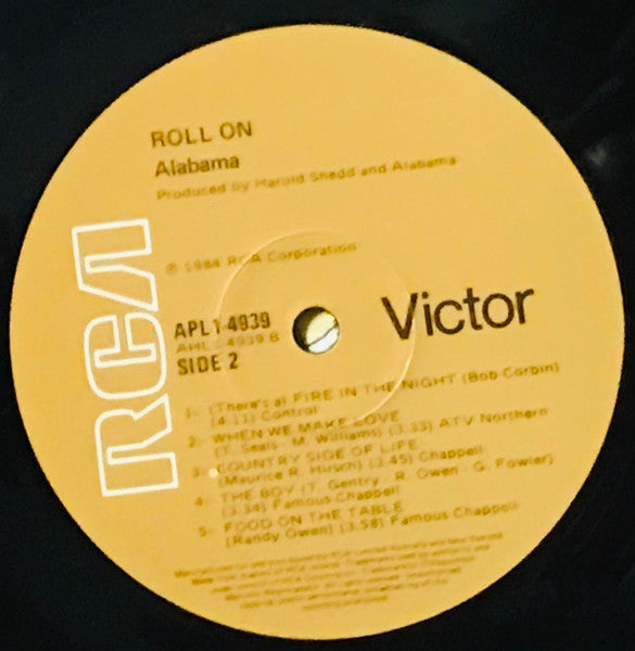 Alabama – Roll On LP vinyl record, image 3 of 4