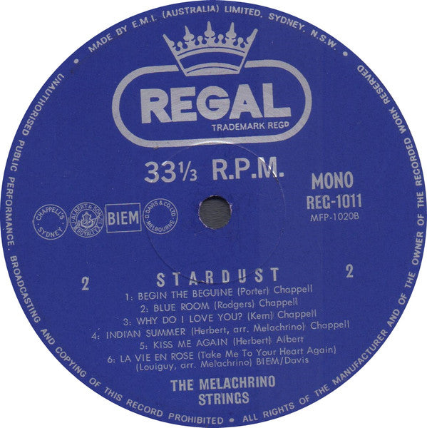 The Melachrino Strings, George Melachrino – Stardust LP vinyl record, image 4 of 4