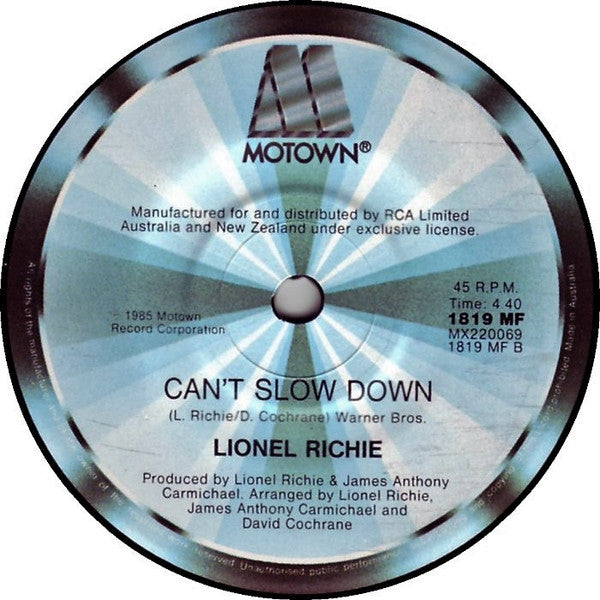 Lionel Richie – Say You, Say Me 7" vinyl record, image 4 of 4