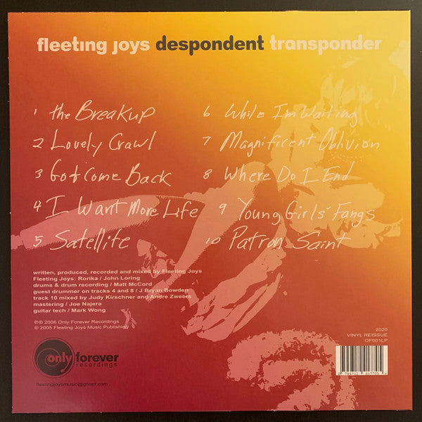 Fleeting Joys – Despondent Transponder LP vinyl record, image 2 of 4