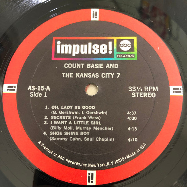 Count Basie And The Kansas City Seven – Count Basie And The Kansas City 7 LP vinyl record, image 3 of 4