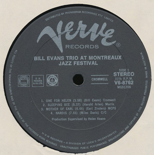Bill Evans – At The Montreux Jazz Festival LP vinyl record, image 3 of 4