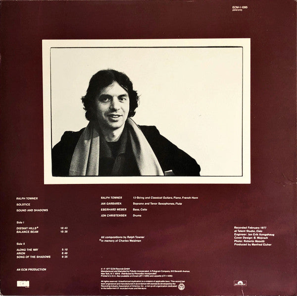 Ralph Towner – Solstice / Sound And Shadows LP vinyl record, image 2 of 4