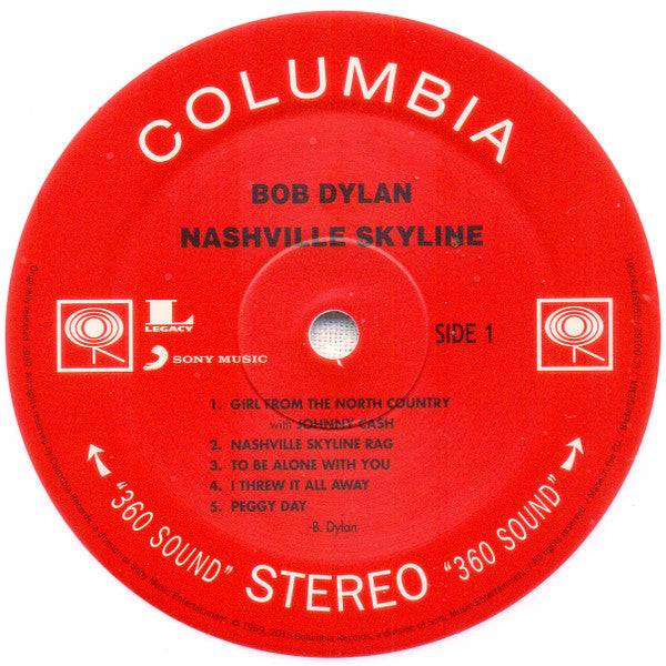 Bob Dylan – Nashville Skyline LP vinyl record, image 3 of 10