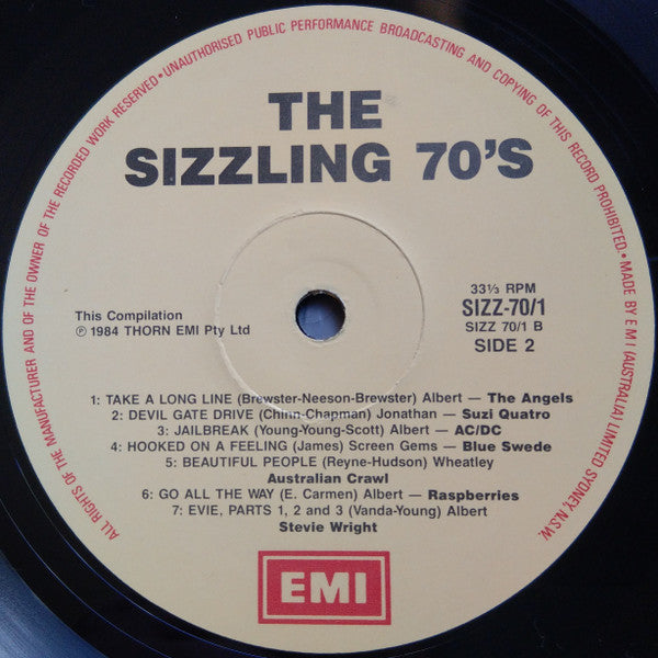 Various – Sizzling 70's (3xLP) LP vinyl record, image 8 of 10