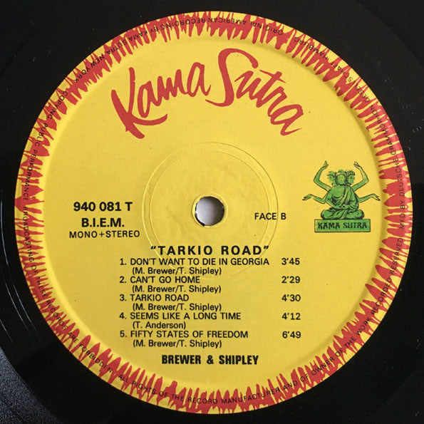 Brewer And Shipley – Tarkio LP vinyl record, image 4 of 4