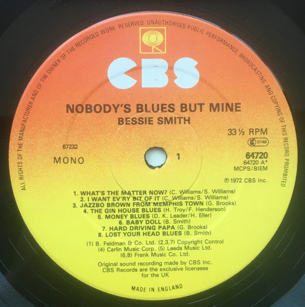 Bessie Smith – Nobody's Blues But Mine (2xLP) LP vinyl record, image 7 of 8