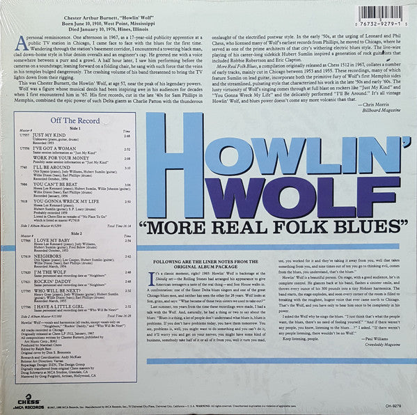 Howlin' Wolf – More Real Folk Blues LP vinyl record, image 2 of 4