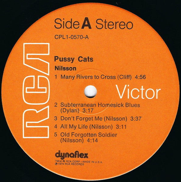 Harry Nilsson – Pussy Cats LP vinyl record, image 3 of 10