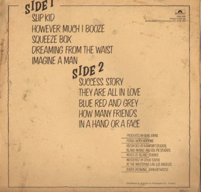 The Who – The Who By Numbers LP vinyl record, image 2 of 4